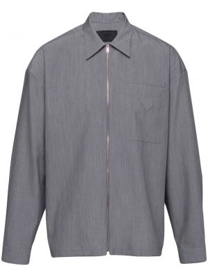 Hemd mit reißverschluss Prada grau