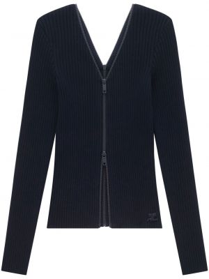 Cardigan ricamata Courrèges nero