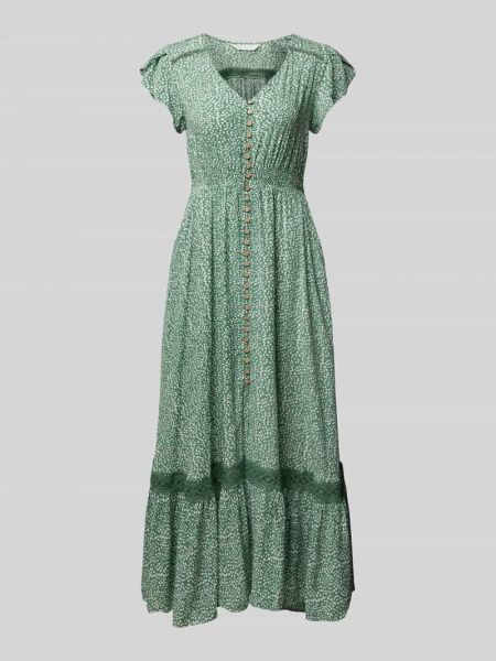 Sukienka długa z wiskozy Apricot zielona