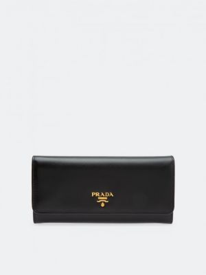 Кожаный кошелек Prada черный