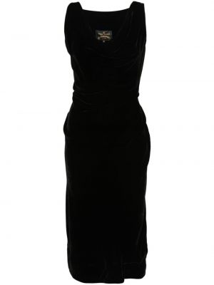 Žametna obleka iz rebrastega žameta Vivienne Westwood Pre-owned črna