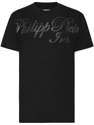 T-shirt en coton à imprimé en cristal Philipp Plein