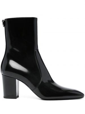 Leder ankle boots Saint Laurent schwarz