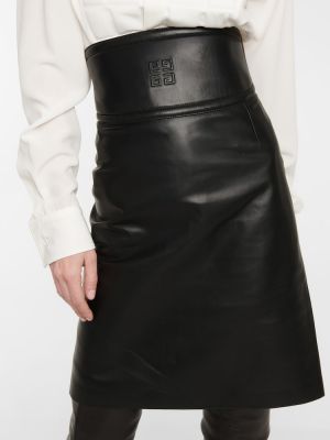Kožená sukňa Givenchy čierna