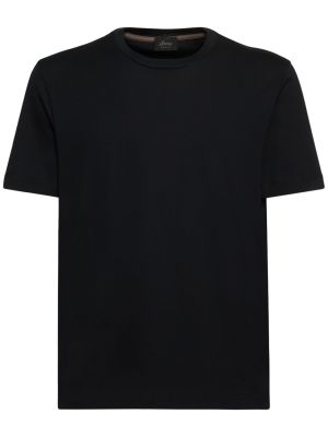 Camiseta de algodón de tela jersey Brioni negro