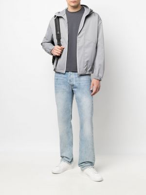 Jacke mit reißverschluss mit kapuze Emporio Armani grau