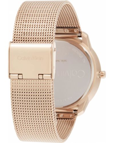 Rožinio aukso laikrodžiai Calvin Klein auksinė