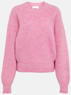 Vlnený sveter z alpaky Marant Etoile ružová