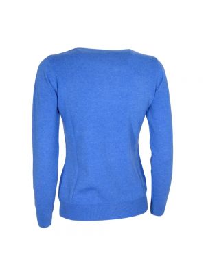 Jersey de lana de cachemir slim fit Cashmere Company azul