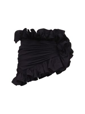Mini sukně z nylonu s volány Area černé