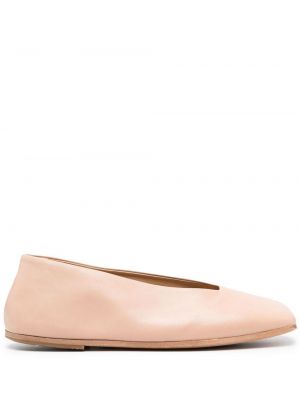 Leder ballerina Marsèll beige