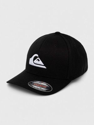 Вълнена шапка с козирки с апликация Quiksilver черно