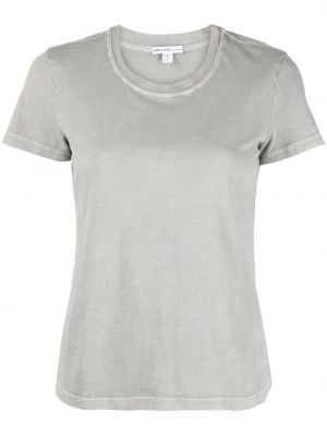 T-shirt con scollo tondo James Perse grigio