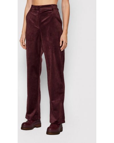 NA-KD Szövet nadrág 1100-004525-0208-581 Bordó Regular Fit Na-kd