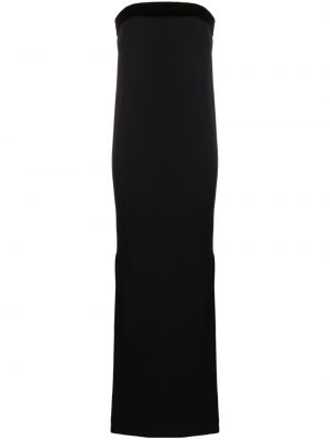 Hedvábné večerní šaty s mašlí Tom Ford černé