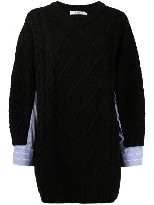 Пуловер с кръгло деколте B+ab черно
