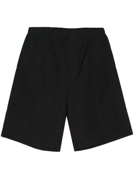 Pamučne bermuda kratke hlače Jil Sander crna
