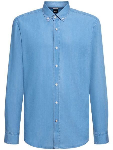 Dūnu krekls ar pogām Boss zils