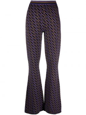 Pantaloni in tessuto jacquard Dvf Diane Von Furstenberg viola