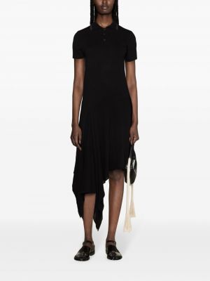 Sukienka midi asymetryczna Yohji Yamamoto czarna