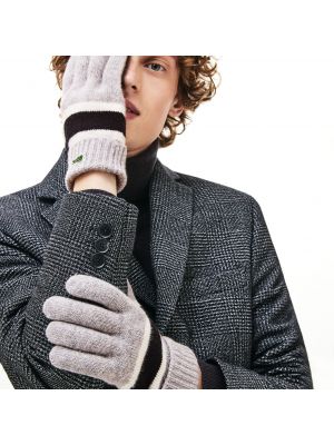 Сірі рукавички Lacoste