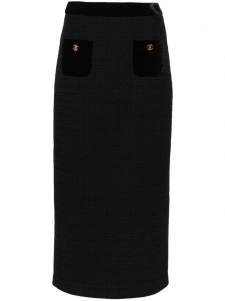 Tweed midi hame Sandro musta