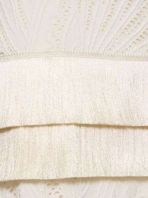 Maksi suknja na rese s čipkom Patbo bijela