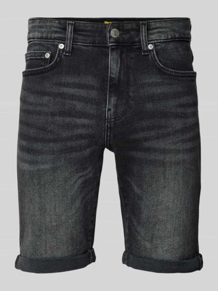 Szorty jeansowe slim fit z kieszeniami Only & Sons czarne