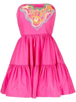 Памучна мини рокля Alemais розово