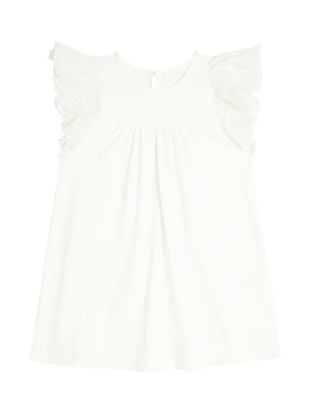 Ruffle bomull dress for jenter Chloe Kids hvit