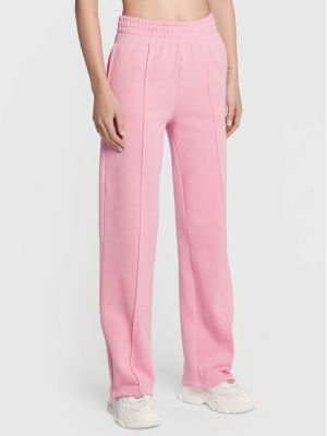 Spodnie sportowe bawełniane Cotton On różowe