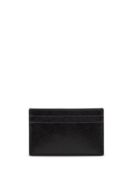 Květinová kožená peněženka s potiskem Alexander Mcqueen černá