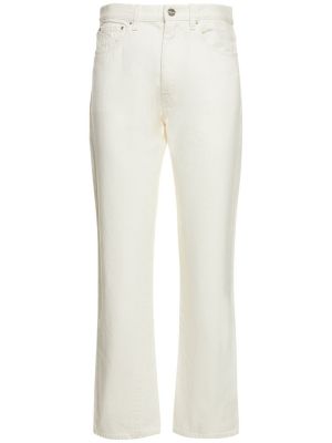Bavlnené džínsy Totême biela