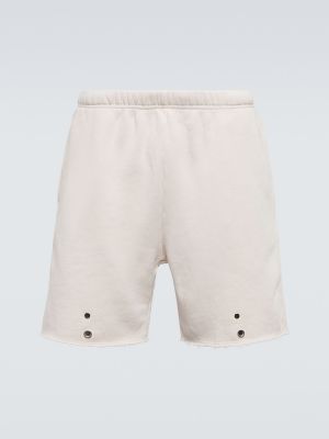 Pantaloni scurți din bumbac din jerseu Les Tien alb