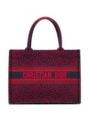 Geantă shopper cu motiv cu inimi Christian Dior