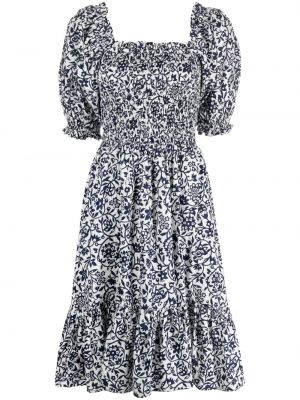 Φλοράλ μίντι φόρεμα με σχέδιο Polo Ralph Lauren μπλε