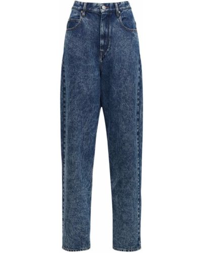 Voľné džínsy s rovným strihom Marant Etoile modrá