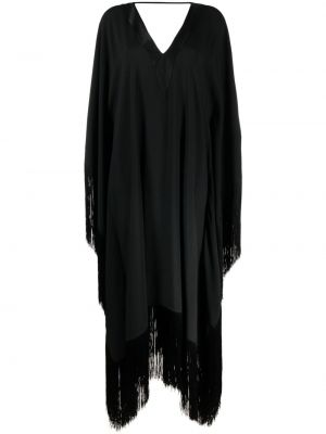 Dlouhé šaty s třásněmi Taller Marmo černé