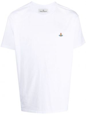 T-shirt brodé en coton Vivienne Westwood blanc