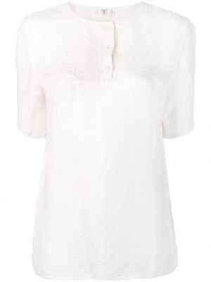 Blusa de tejido jacquard Valentino Pre-owned blanco