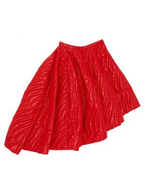 Винтажная асимметричная стеганая юбка Christian Dior красная