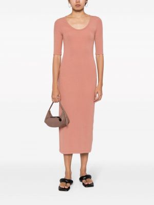 Šaty z modalu Calvin Klein růžové