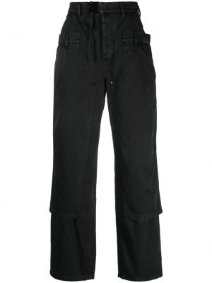 Bavlněné rovné kalhoty 032c šedé