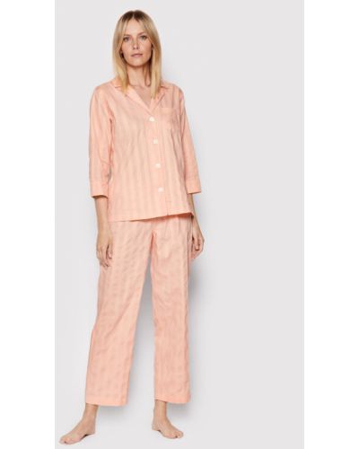 Pyžamo Lauren Ralph Lauren oranžové