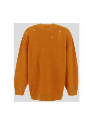 Sweter z okrągłym dekoltem R13 pomarańczowy