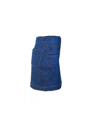 Spódnica jeansowa z nadrukiem Fendi niebieska