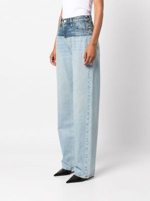 Straight fit džíny s vysokým pasem Amiri modré