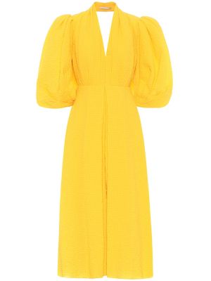 Bavlněné midi šaty Emilia Wickstead žluté