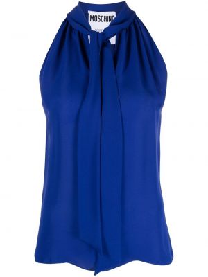 Блуза без ръкави Moschino синьо