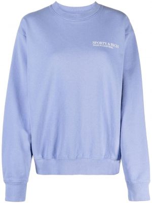 Sweatshirt mit rundhalsausschnitt Sporty & Rich blau